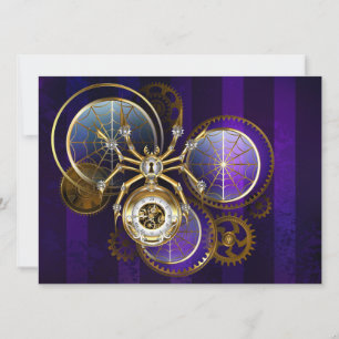 Steampunk Spider im Lila Hintergrund Ankündigung