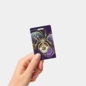 Steampunk Spider im Lila Hintergrund Ausweis (Handheld)