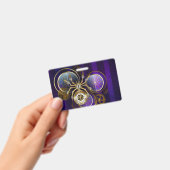 Steampunk Spider im Lila Hintergrund Ausweis (Handheld)