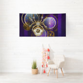 Steampunk Spider im Lila Hintergrund Banner (Insitu)