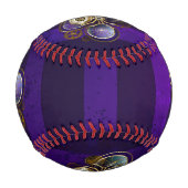 Steampunk Spider im Lila Hintergrund Baseball (Vorderseite)