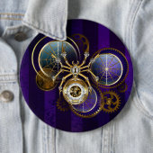 Steampunk Spider im Lila Hintergrund Button (Beispiel)