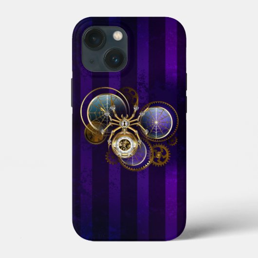 Steampunk Spider im Lila Hintergrund Case-Mate iPhone Hülle (Rückseite)