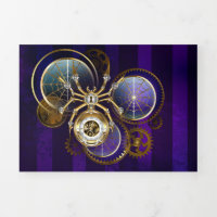 Steampunk Spider im Lila Hintergrund