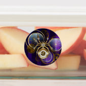 Steampunk Spider im Lila Hintergrund Etiketten (Befestigt)