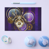 Steampunk Spider im Lila Hintergrund Flyer (Einzeln)