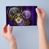 Steampunk Spider im Lila Hintergrund Flyer (Handgriff)