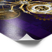 Steampunk Spider im Lila Hintergrund Fotodruck (Ecke)