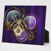 Steampunk Spider im Lila Hintergrund Fotoplatte (Seite)