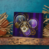 Steampunk Spider im Lila Hintergrund Fotoplatte (Seite)