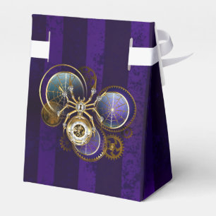 Steampunk Spider im Lila Hintergrund Geschenkschachtel