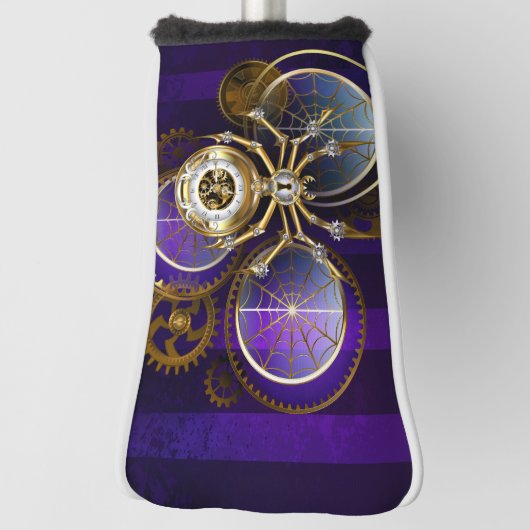 Steampunk Spider im Lila Hintergrund Golf Headcover (Rotieren 90)