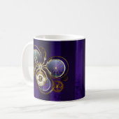Steampunk Spider im Lila Hintergrund Kaffeetasse (Vorderseite Links)