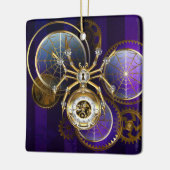 Steampunk Spider im Lila Hintergrund Keramikornament (Links)