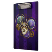 Steampunk Spider im Lila Hintergrund Klemmbrett (Links)