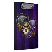 Steampunk Spider im Lila Hintergrund Klemmbrett (Rechts)