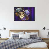 Steampunk Spider im Lila Hintergrund Leinwanddruck (Insitu (Schlafzimmer))