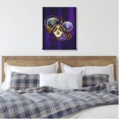 Steampunk Spider im Lila Hintergrund Leinwanddruck (Insitu (Schlafzimmer))