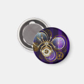 Steampunk Spider im Lila Hintergrund Magnet (Vorderseite/Rückseite)