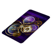 Steampunk Spider im Lila Hintergrund Magnet (Linke Seite)