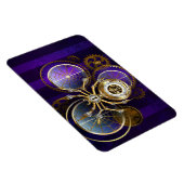 Steampunk Spider im Lila Hintergrund Magnet (Rechte Seite)