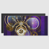 Steampunk Spider im Lila Hintergrund Magnetkarte (Vorne/Hinten)