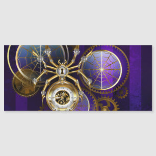 Steampunk Spider im Lila Hintergrund Magnetkarte
