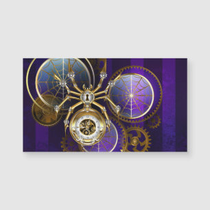 Steampunk Spider im Lila Hintergrund Magnetkarte