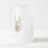 Steampunk Spider im Lila Hintergrund Mattglas Bierglas (Vorderseite Links)