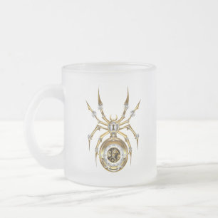 Steampunk Spider im Lila Hintergrund Mattglastasse