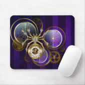 Steampunk Spider im Lila Hintergrund Mousepad (Mit Mouse)