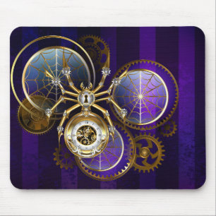 Steampunk Spider im Lila Hintergrund Mousepad