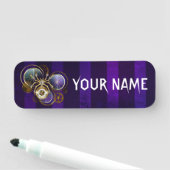 Steampunk Spider im Lila Hintergrund Namensschild (Beispiel)