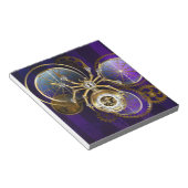 Steampunk Spider im Lila Hintergrund Notizblock (angewinkelt)