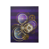Steampunk Spider im Lila Hintergrund Notizblock (Rotiert)