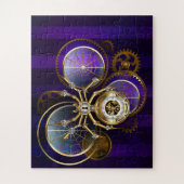 Steampunk Spider im Lila Hintergrund Puzzle (Vertikal)