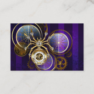 Steampunk Spider im Lila Hintergrund Rabattkarte