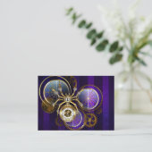 Steampunk Spider im Lila Hintergrund Rabattkarte (Stehend Vorderseite)