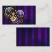 Steampunk Spider im Lila Hintergrund Rabattkarte (Vorne/Hinten)