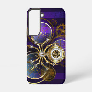Steampunk Spider im Lila Hintergrund Samsung Galaxy Hülle