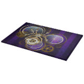 Steampunk Spider im Lila Hintergrund Schneidebrett (Ecke)
