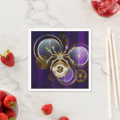 Steampunk Spider im Lila Hintergrund Serviette (Beispiel)