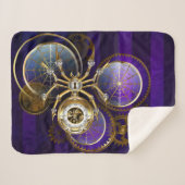 Steampunk Spider im Lila Hintergrund Sherpadecke (Vorderseite (Horizontal))