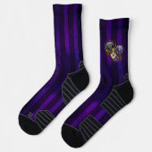 Steampunk Spider im Lila Hintergrund Socken (Links)