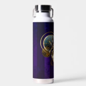 Steampunk Spider im Lila Hintergrund Trinkflasche (Vorne)