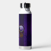 Steampunk Spider im Lila Hintergrund Trinkflasche (Links)