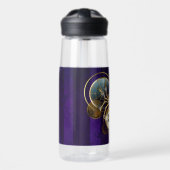 Steampunk Spider im Lila Hintergrund Trinkflasche (Vorne)