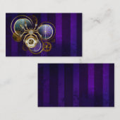 Steampunk Spider im Lila Hintergrund Visitenkarte (Vorne/Hinten)