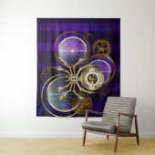 Steampunk Spider im Lila Hintergrund Wandteppich (Beispiel)