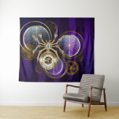 Steampunk Spider im Lila Hintergrund Wandteppich (Beispiel (Horizontal))